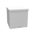 Milbank 666-SC3R-NK 6x6x6 Screw Cover Type 3R UL Listed Steel No Knockouts ANSI 61 Gray Quad D Knockout For Lock Emboss Mounting Holes In Back