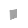 Milbank 66GEU Wireway Universal End Type 1 6x6 Screw Cover ANSI 61 Gray Steel Knockouts