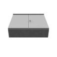 Milbank 484412-CT3R 48x12x44 Hinge Cover Type 3R Steel No Knockouts ANSI 61 Gray Double Doors Padlocking 3 Point Handle Back Panel Weld Studs Drip Shield No Center Post