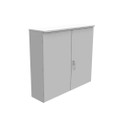 Milbank 484412-CT3R 48x12x44 Hinge Cover Type 3R Steel No Knockouts ANSI 61 Gray Double Doors Padlocking 3 Point Handle Back Panel Weld Studs Drip Shield No Center Post