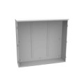 Milbank 484412-CT3R 48x12x44 Hinge Cover Type 3R Steel No Knockouts ANSI 61 Gray Double Doors Padlocking 3 Point Handle Back Panel Weld Studs Drip Shield No Center Post
