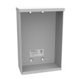 Milbank 8124-SC3R-NK 12x4X8 Screw Cover Type 3R UL Listed Steel No Knockouts ANSI 61 Gray Quad D Knockout For Lock Emboss Mounting Holes In Back