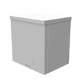 Milbank 886-SC3R-NK 8x6x8 Screw Cover Type 3R UL Listed Steel No Knockouts ANSI 61 Gray Quad D Knockout For Lock Emboss Mounting Holes In Back