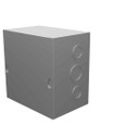 Milbank 664-SC1-NP 6x4X6 Screw Cover Type 1 UL Listed Steel Knockouts No Paint Cover With Teardrop Slots Mounting Holes In Back