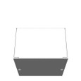 Milbank 664-SC1-NP 6x4X6 Screw Cover Type 1 UL Listed Steel Knockouts No Paint Cover With Teardrop Slots Mounting Holes In Back
