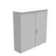 Milbank 484812-CT3R 48x12x48 Hinge Cover Type 3R Steel No Knockouts ANSI 61 Gray Double Doors Padlocking 3 Point Handle Back Panel Weld Studs Drip Shield No Center Post