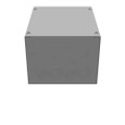 Milbank 8106-SC1 10x6x8 Screw Cover Type 1 UL Listed Steel Knockouts ANSI 61 Gray Cover With Teardrop Slot Mounting Holes In Back