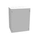 Milbank 8106-SC1 10x6x8 Screw Cover Type 1 UL Listed Steel Knockouts ANSI 61 Gray Cover With Teardrop Slot Mounting Holes In Back