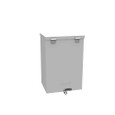 Milbank 8126-HC3R 12x6x8 Hinge Cover Type 3R UL Listed Steel Knockouts ANSI 61 Gray Formed Hinges Padlocking Flip Latch Emboss Mounting Holes In Back