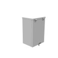 Milbank 8126-HC3R 12x6x8 Hinge Cover Type 3R UL Listed Steel Knockouts ANSI 61 Gray Formed Hinges Padlocking Flip Latch Emboss Mounting Holes In Back