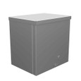 Milbank 886-SC3R-NK-NP 8x6x8 Screw Cover Type 3R UL Listed Steel No Knockouts No Paint Quad D Knockout For Lock Emboss Mounting Holes In Back
