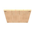Milbank A-18P18W Back Panel Non UL Listed 18x18 Hinge And Screw Cover No Paint Wood Hole Pattern