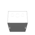 Milbank 684-SC1-NP 8x4X6 Screw Cover Type 1 UL Listed Steel Knockouts No Paint Cover With Teardrop Slots Mounting Holes In Back