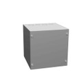 Milbank 888-SC1-NP 8x8x8 Screw Cover Type 1 UL Listed Steel Knockouts No Paint Cover With Teardrop Slots Mounting Holes In Back