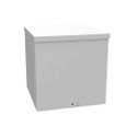 Milbank 888-SC3R 8x8x8 Screw Cover Type 3R UL Listed Steel Knockouts ANSI 61 Gray Quad D Knockout For Lock Emboss Mounting Holes In Back