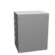 Milbank 8106-SC1-NP 10x6x8 Screw Cover Type 1 UL Listed Steel Knockouts No Paint Cover With Teardrop Slots Mounting Holes In Back