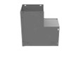 Milbank 66GFL90OS 10.438x6x10.438 Wireway Elbow 90 For Hinge Wireway Outside Opening ANSI 61 Gray Steel