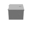 Milbank 886-HC1-NK 8x6x8 Hinge Cover Type 1 UL Listed Steel No Knockouts ANSI 61 Gray Flush Pull Ring Formed Hinges Mounting Holes In Back