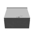 Milbank 884-SC3R-NK 8x4X8 Screw Cover Type 3R UL Listed Steel No Knockouts ANSI 61 Gray Quad D Knockout For Lock Emboss Mounting Holes In Back