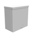 Milbank 884-SC3R-NK 8x4X8 Screw Cover Type 3R UL Listed Steel No Knockouts ANSI 61 Gray Quad D Knockout For Lock Emboss Mounting Holes In Back