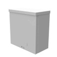 Milbank 884-SC3R-NK 8x4X8 Screw Cover Type 3R UL Listed Steel No Knockouts ANSI 61 Gray Quad D Knockout For Lock Emboss Mounting Holes In Back