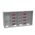 Milbank BC234 400 Ampere 3 Phase 600 Volt 28in-15in-6in Painted Steel Lift Off Screw Front 1 Lug Per Landing - 4-600kcmil 2 Lugs Per Landing - 6-250kcmil 42k Ampere Interrupting Capacity