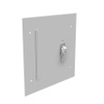Milbank 88TFLC Flush Mount Cover Type 1 8x8 Screw Cover ANSI 61 Gray Steel Hinged Door Key Locking Slam Latch
