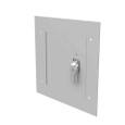 Milbank 88TFLC Flush Mount Cover Type 1 8x8 Screw Cover ANSI 61 Gray Steel Hinged Door Key Locking Slam Latch