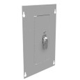 Milbank 812TSC Surface Mount Cover Type 1 8x12 Screw Cover ANSI 61 Gray Steel Hinged Door Key Locking Slam Latch