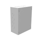 Milbank 8104-SC1 10x4X8 Screw Cover Type 1 UL Listed Steel Knockouts ANSI 61 Gray Cover With Teardrop Slots Mounting Holes In Back