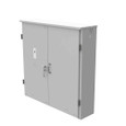 Milbank CT484811-HC 48x48x11 Painted Steel Double Front Lift Off Hinged Cover Hasp Rack Provision