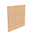 Milbank A-36P36W Back Panel Non UL Listed 36x36 Hinge And Screw Cover No Paint Wood Hole Pattern