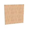Milbank A-36P36W Back Panel Non UL Listed 36x36 Hinge And Screw Cover No Paint Wood Hole Pattern