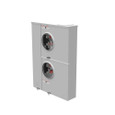 Milbank U2862-X-HSP 4 Terminal Ringless Large Closing Plate 2 Position 2-200 Ampere Main Breaker Provision Stainless Steel Hasp