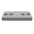 Milbank U2734-XT-HSP 7 Terminal Ringless 2 Large Closing Plates Lever Bypass 4 Position Stainless Steel Hasp