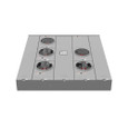 Milbank U2865-X 4 Terminal Ringless Large Closing Plate 5 Position 5-200 Ampere Main Breaker Provision