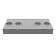 Milbank U2734-XT-PED 7 Terminal Ringless 2 Large Closing Plates Lever Bypass 4 Position Pedestal Mount Provision