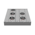 Milbank U2855-X 4 Terminal Ringless Large Closing Plate 5 Position 5-125 Ampere Main Breaker Provision