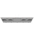 Milbank U1254-X-K3 4 Terminal Ringless Large Closing Plate 4 Position Single Connector 4-600kcmil