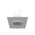 Milbank U1211-RXL 4 Terminal Ringless Large Hub Open Adapter To Small Closing Plate Lever Bypass