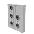 Milbank U2855-X-HSP 4 Terminal Ringless Large Closing Plate 5 Position 5-125 Ampere Main Breaker Provision Stainless Steel Hasp
