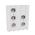 Milbank U2865-X-KK-PED-CECHA 4 Terminal Ringless Large Closing Plate Horn Bypass 5 Position 5-200 Ampere Main Breaker Provision Pedestal Mount Provision Vertical Commonwealth Edison Chicago Housing Authority