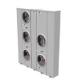 Milbank U2855-X-KK-PED-CECHA 4 Terminal Ringless Large Closing Plate Horn Bypass 5 Position 5-125 Ampere Main Breaker Provision Pedestal Mount Provision Vertical Commonwealth Edison Chicago Housing Authority