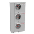 Milbank U2853-X-HSP 4 Terminal Ringless Large Closing Plate 3 Position 3-125 Ampere Main Breaker Provision Stainless Steel Hasp
