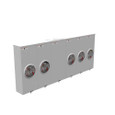 Milbank U2875-XT-HSP 5 Terminal Ringless 2 Large Closing Plates Lever Bypass 5 Position Stainless Steel Hasp