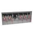 Milbank U2875-XT-HSP 5 Terminal Ringless 2 Large Closing Plates Lever Bypass 5 Position Stainless Steel Hasp