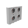 Milbank U2854-X-HSP 4 Terminal Ringless Large Closing Plate 4 Position 4-125 Ampere Main Breaker Provision Stainless Steel Hasp