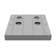 Milbank U4374-XT-5T9-AMS 5 Terminal Ringless 2 Large Closing Plate Lever Bypass 4 Position 4-200 Ampere Main Breaker Provision 5th Terminal 9 Oclock Position Ameren