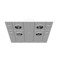 Milbank U4374-XT-5T9-AMS 5 Terminal Ringless 2 Large Closing Plate Lever Bypass 4 Position 4-200 Ampere Main Breaker Provision 5th Terminal 9 Oclock Position Ameren