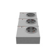 Milbank U4383-XL 4 Terminal Ring Type Small Closing Plate 3 Position 100 Ampere Vertical